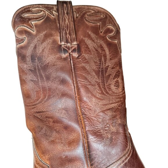 Lucchese Charlie 1 Horse Western Cowboy Leather Women’s Boots 6.5 Brown Pointed - Picture 13 of 16